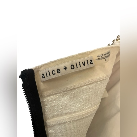 $695 Alice + Olivia Angelica Black Strapless Studded Wide Leg Jumpsuit Size 6 - Picture 8 of 12